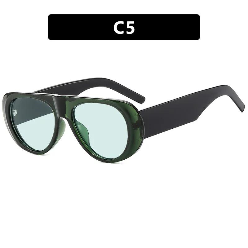 Винтажные очки-авиаторы с большой оправой для женщин и мужчин, солнцезащитные очки, дизайнерский бренд класса люкс, популярные панк-очки, очки для путешествий на открытом воздухе