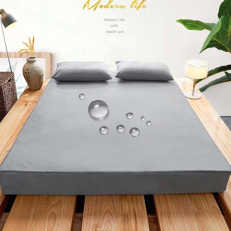 100% Waterproof Mattress Cover Six Side Zipper All-inclusive Mattress Protector Cover Queen Customized Quilted Bed Fitted Sheet