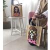 Jute Bag Handbag Small Cute Stylish Linen Tote Bag Basket Bag Summer Girl Jute [DIVA Rose] Women's (B)