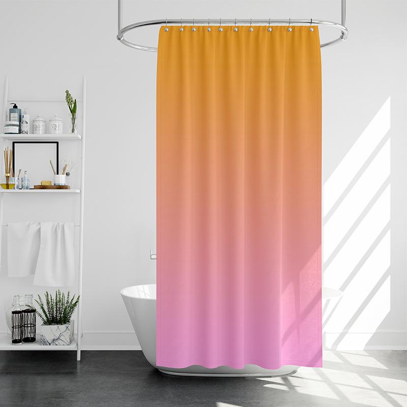 Разве это не скандинавский простой градиент, занавеска для душа, ванная комната, дверь, перегородка, занавеска, ткань из полиэстера, водонепроницаемая и устойчивая к плесени