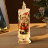 Christmas LED Flameless Candle Xmas Snowman Santa Reindeer Flickering Fake Pillar Candles for Holiday Home Decor