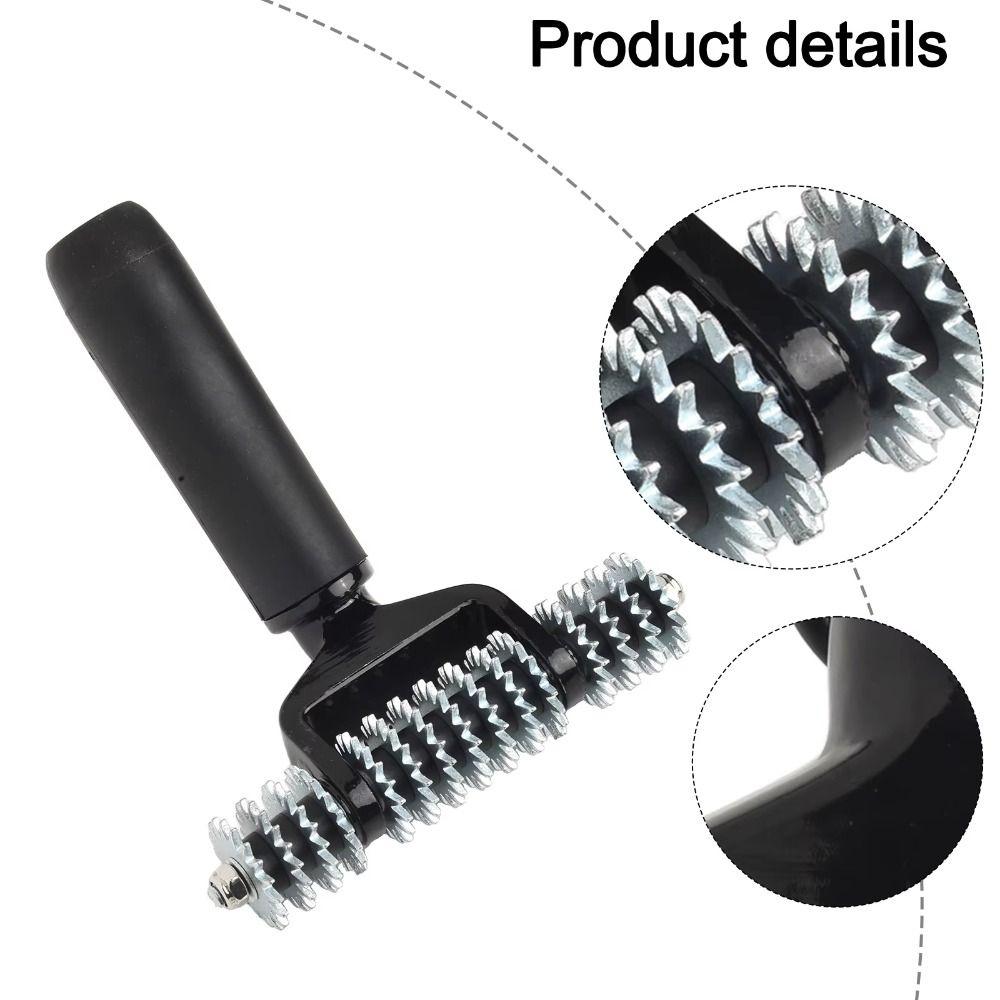Solid Metal Wheel Carpet Seam Roller Serrated Toothed Roller DIY Home Carpet Laying