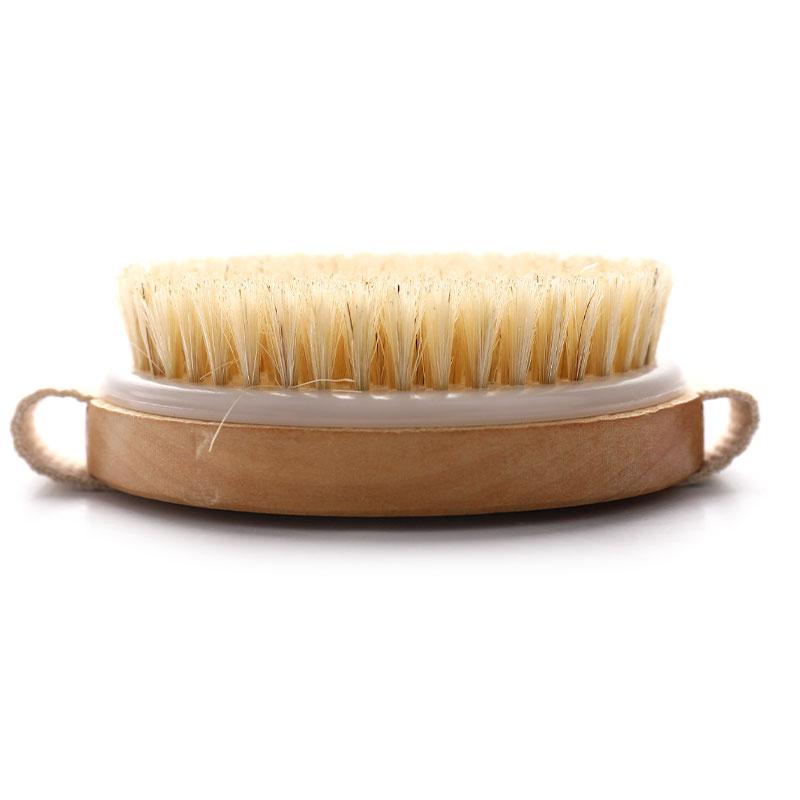Wooden Bath Brush Body Massage Wood Exfoliation Shower Brush Horse Hair Brush