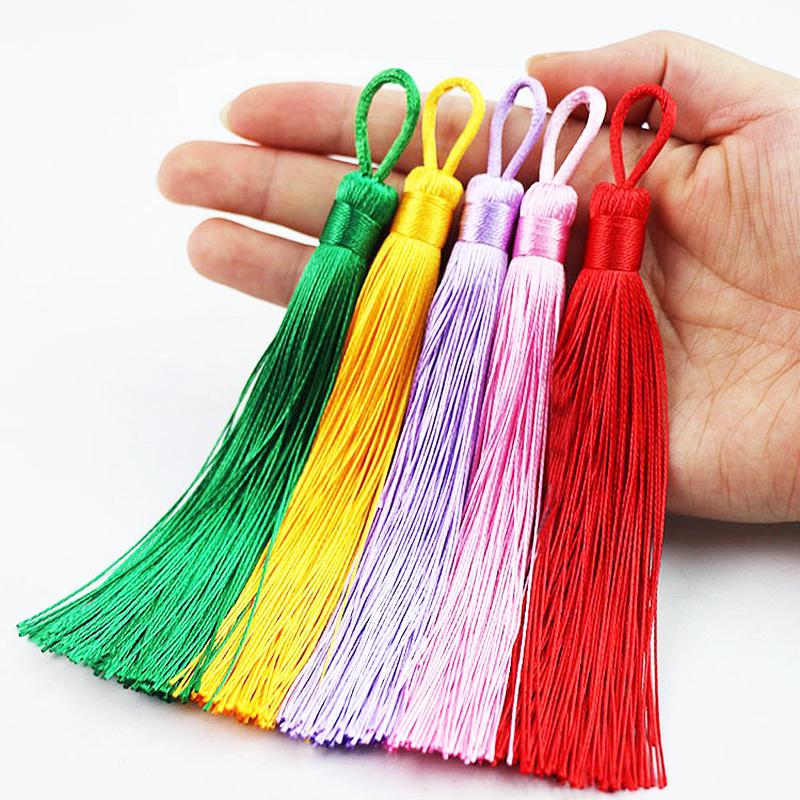 Длинная шелковая кисточка 8 см, 1 шт./1 пара, высокое качество, богемный стиль, 25 цветов для серег, поделки, закладки, ювелирные аксессуары ручной работы, материал