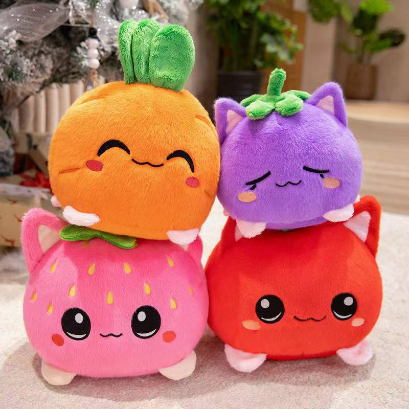 Latest Fruit Cat Doll Kawaii Stuffed Plush Toy Handmade Doll Cartoon Anime Cute Gift for Children's Birthday Doll Christmas
