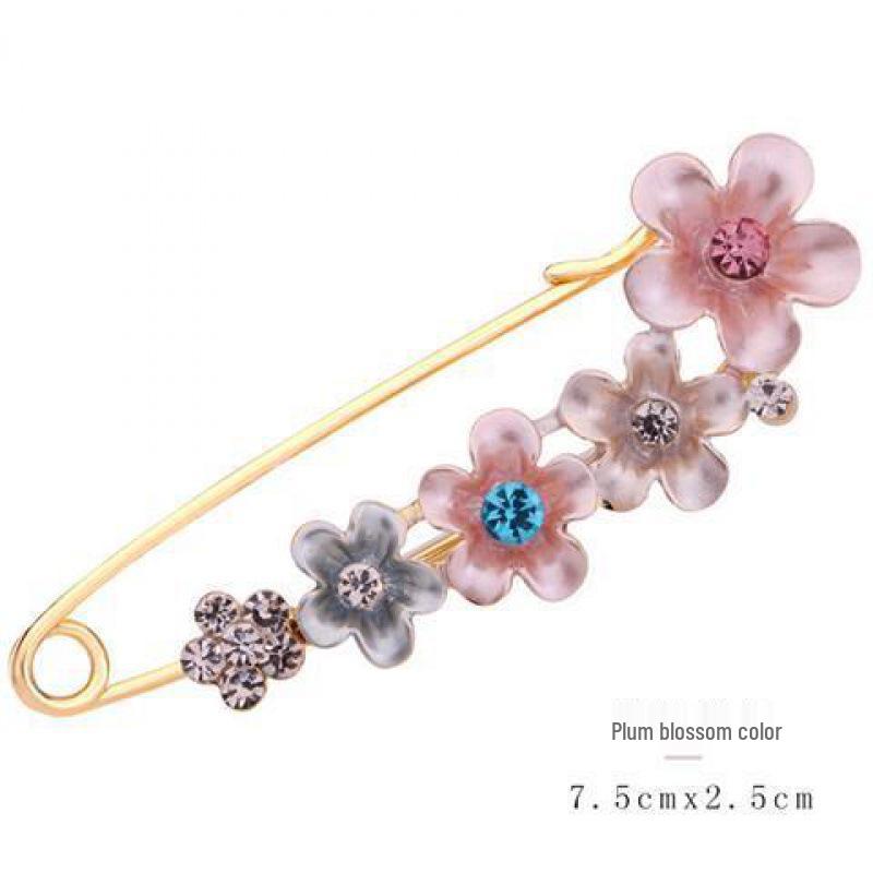 Tulip Corsage Safety Pin Brooch - Anti-Exposure Lapel Pin for Cardigans and Coats