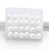 12 Pairs Ear Studs Faux Pearl Different Sizes Smooth Anti-allergy Lightweight Exquisite Ear Decoration Jewelry Prom Party Bride Stud Earrrings