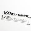 1 шт. x ABS V8 V12 BITURBO логотип эмблема наклейка на крыло для E63 CL63 CLS63 G63 ML63 S63 SL63