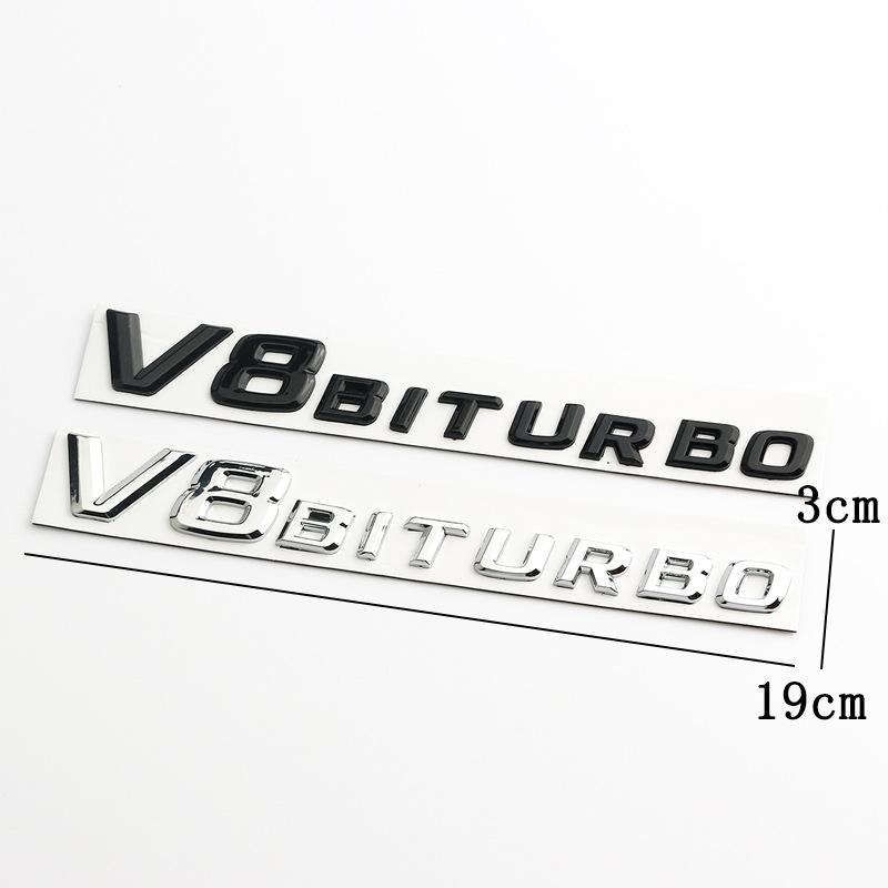 1 шт. x ABS V8 V12 BITURBO логотип эмблема наклейка на крыло для E63 CL63 CLS63 G63 ML63 S63 SL63