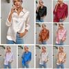 Women's Casual Shirt Long Sleeve Lapel Leopard Jacquard Button Cardigan Coat Temperament Business Office Work Shirt
