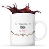 Mug - Bibi - Ceramic - White - Cylindrical - Dishwasher Safe