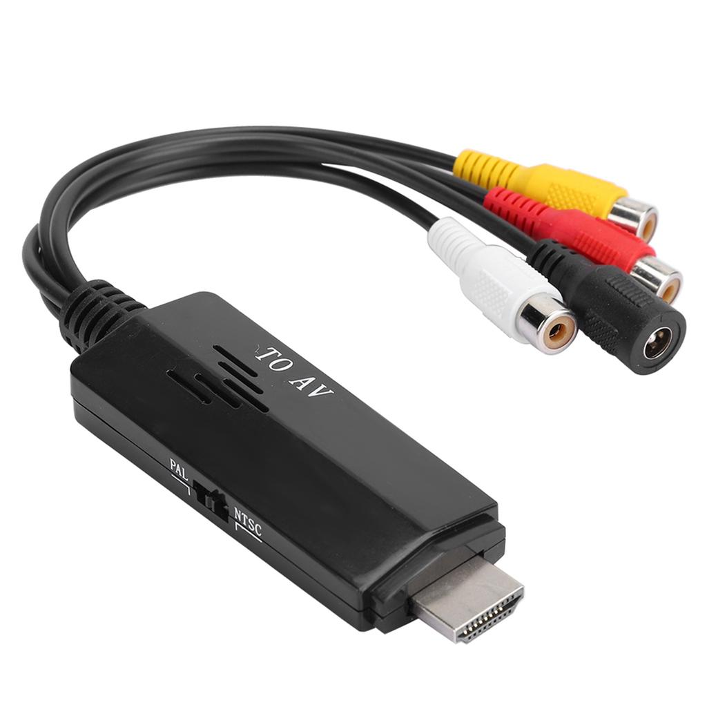 For HDMI To AV RCA 1080P HD Converter Adapter Cable Male To Female for TV VCR DVD