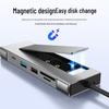 Двухпротокольный корпус для M.2 HDD: Док-станция Type-C на HDMI, многофункциональный USB 3.2 хаб расширения для ноутбука.