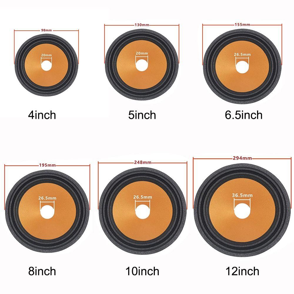 4/5/6.5/8/10/12/15 Inch Paper Cone Conical Shape Drum Paper Speaker Parts Repair Use