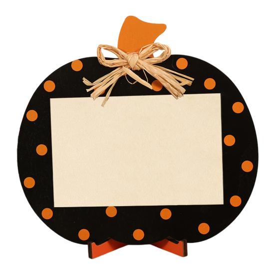 Хэллоуин деревянные фоторамки тыква клетчатый держатель для фотографий настольное украшение для дома ферма гостиная внутренний декор для вечеринки