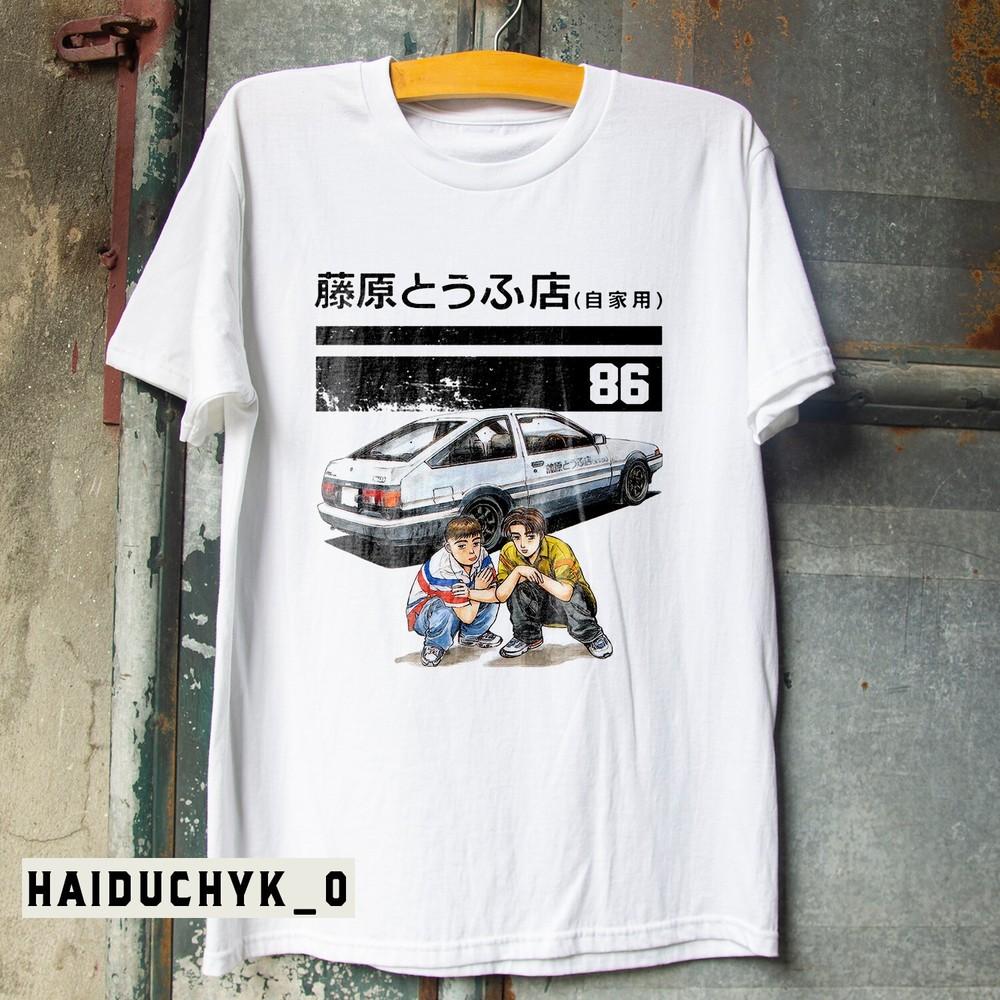 Initial D Ицуки Фудзивара Тофу Унисекс Черная Футболка S-5XL Унисекс Футболка
