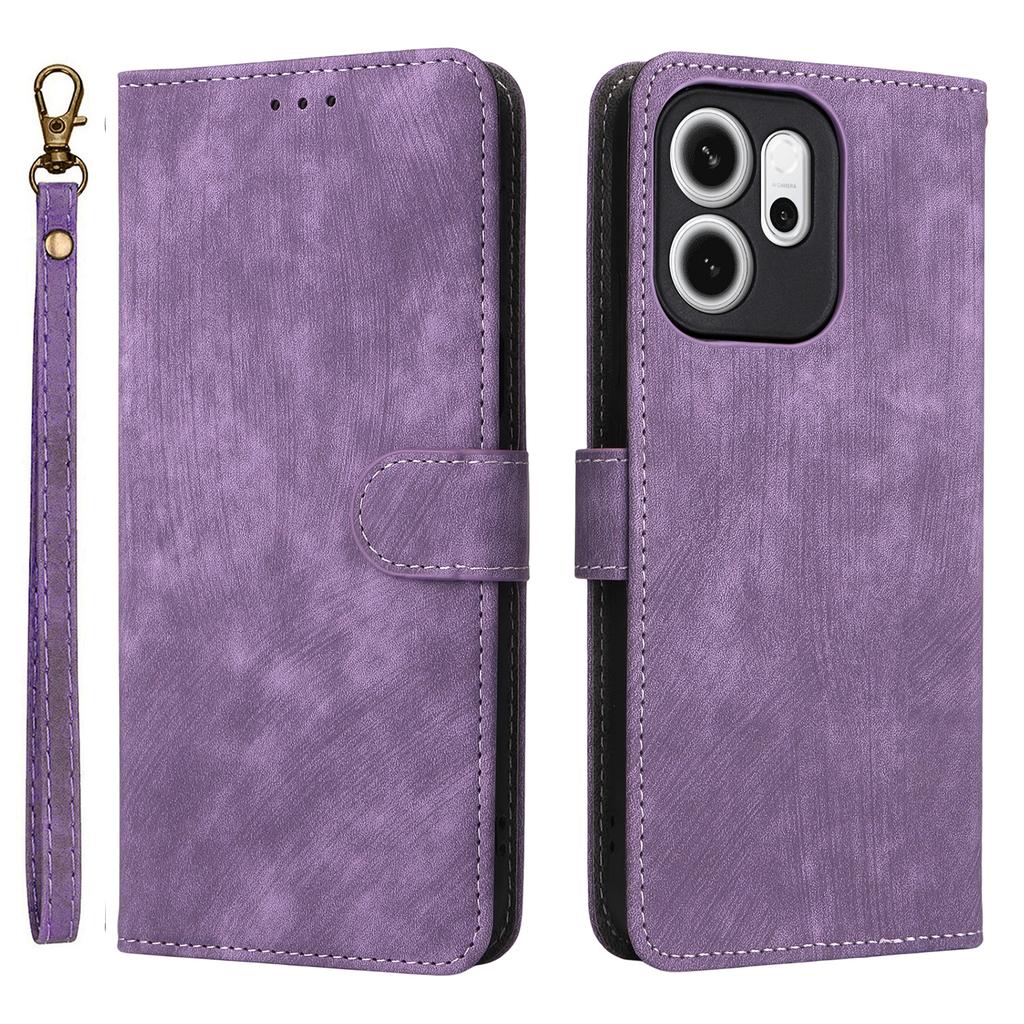 For Oppo Reno14 F 5G Case Wallet RFID Blocking PU Leather Phone Cover Stand with Strap
