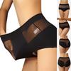 Oeak Ladies Push Up High Waist Hip-lifting Sexy Panties High-elasticity Plus Size Mesh Stitching Underwear