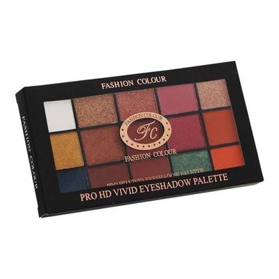 Палитра теней для век Fashion Colour PRO HD включает 15 оттенков, держится весь день, веганская и не тестируется на животных (Оттенок 02)