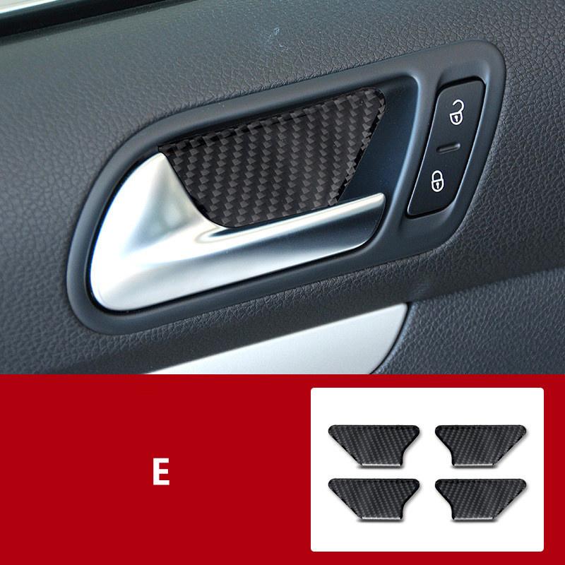 Carbon Fiber Car Interior Decoration Stickers Car Styling For Volkswagen VW Golf 6 Center Console Cover Trim Inner