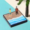 1/64 Miniature Scene Model, Seaside Backdrop, Model Train Scenery Accessory, Simulation Beach