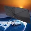 Переносной автомобильный зонтик с выдвижным кольцом, складной автомобильный солнцезащитный козырек для защиты автомобиля летом на открытом воздухе