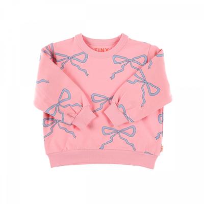 Tiny Cotton Aw24 062 P17  Свитшот с бантами  Свитшот для детей с лентами-бантами