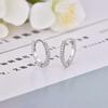 925 Sterling Silver Circle Hoop Earrings Cubic Zirconia Dainty Delicate Earrings Jewelry For Women S-E14