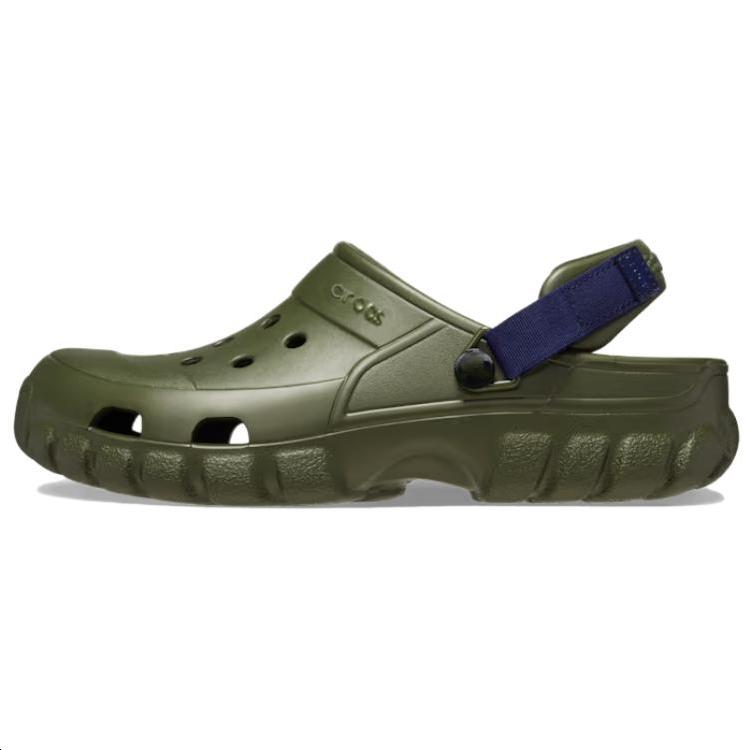 Crocs Polyester Casual Simple Hole Shoes Unisex Green