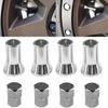 Universal TPMS Chrome Valve Stem Sleeve Covers and Cap Dress Up Kit- Set of