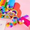 6 шт. Ластики для карандашей Ластики к школе Радужные ластики Ластик в форме сердца Подарок-награда для детей Коррекция письма