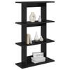 Wall Shelf Wall Mount Black 56 x 20 x 90 cm Particleboard