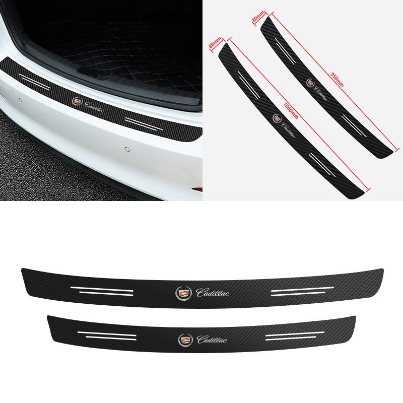 Carbon Fiber Car Rear Bumper Trunk Guard Protected Sticker for Cadillac ATS BLS CT4 CT6 CTS ESCALADE STS XLR XT4 XT5 XTS SLS