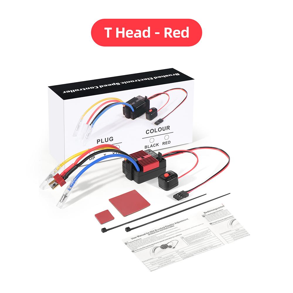 HG1060 60A Waterproof Brushed ESC 3 Modes Switch Mode BEC 6V 3A Auto Throttle Calibration For 1 10 RC Crawler Offroad Vehicle