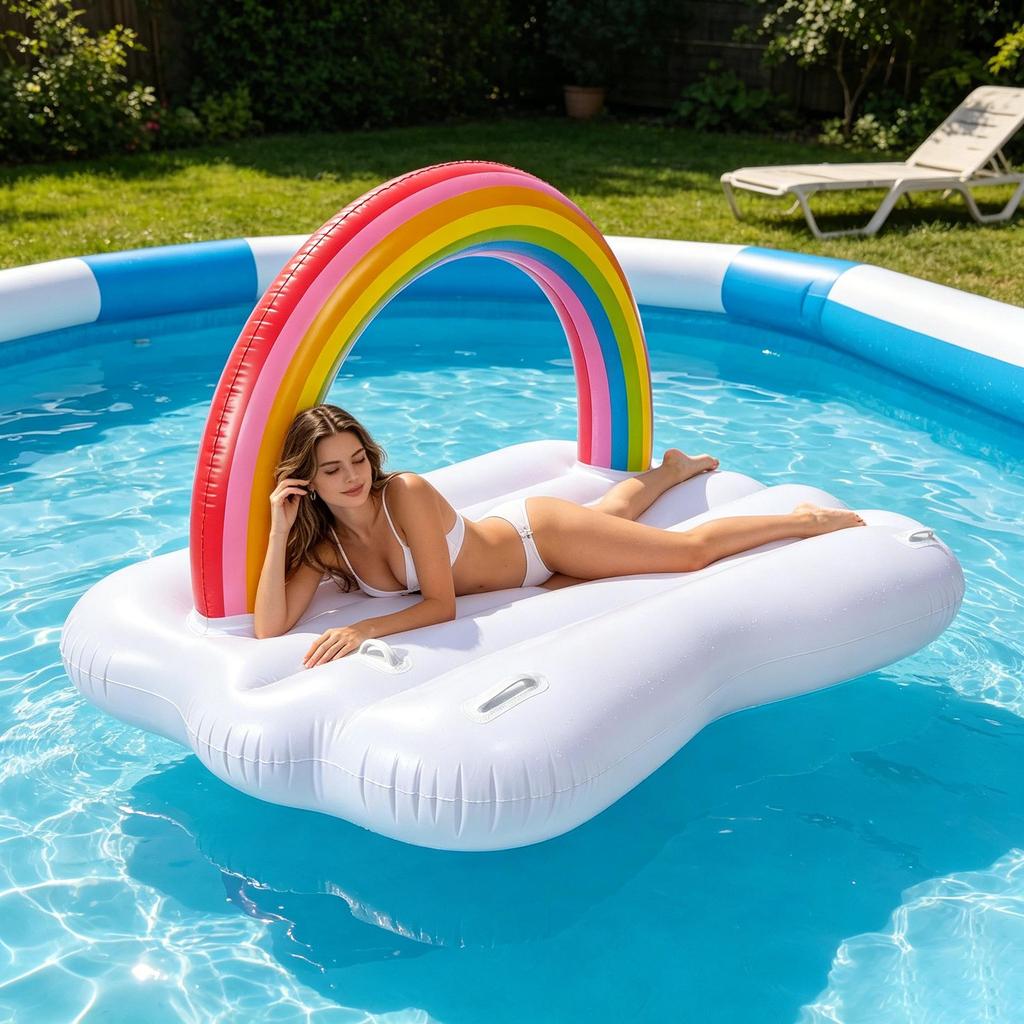 Floating Cloud Inflatable Water Bed for Pool and Beach Play