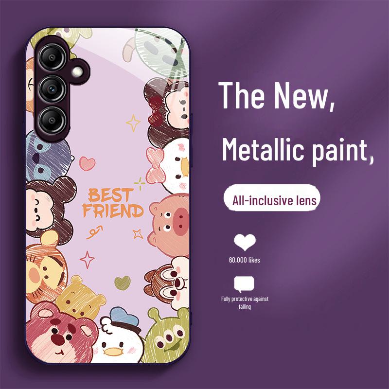 Чехол Samsung A14 с изображением животных, симпатичный, высококачественный, нишевый, жидкий, креативный, универсальный, с защитой от падений