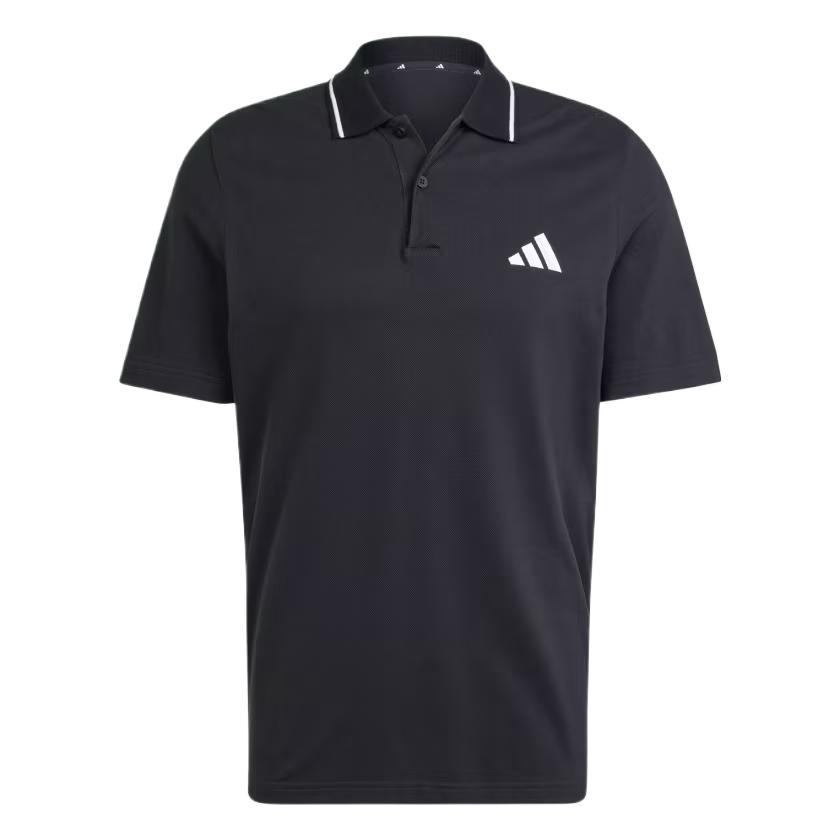Adidas Essentials Comfortable Breathable Soft Short Sleeve Polo Shirt Men Polo Shirts Black White JE9023