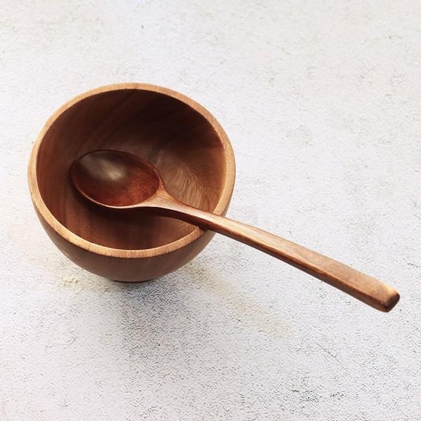 Iwai&Story Lacquered Spoon Set of 5, Brown Wood, Spoon 5p + Chopsticks 5p, Korean Popular Tableware