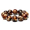 Natural Amber & Burmite Root Amber Beaded Bracelet Unisex Couple Matching Jewelry Gift