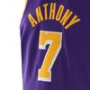 Jordan Майка NBA Team Print Loose Comfortable Jersey, Lakers Edition, Anthony No. 7 мужских топов фиолетового цвета CV9481-514