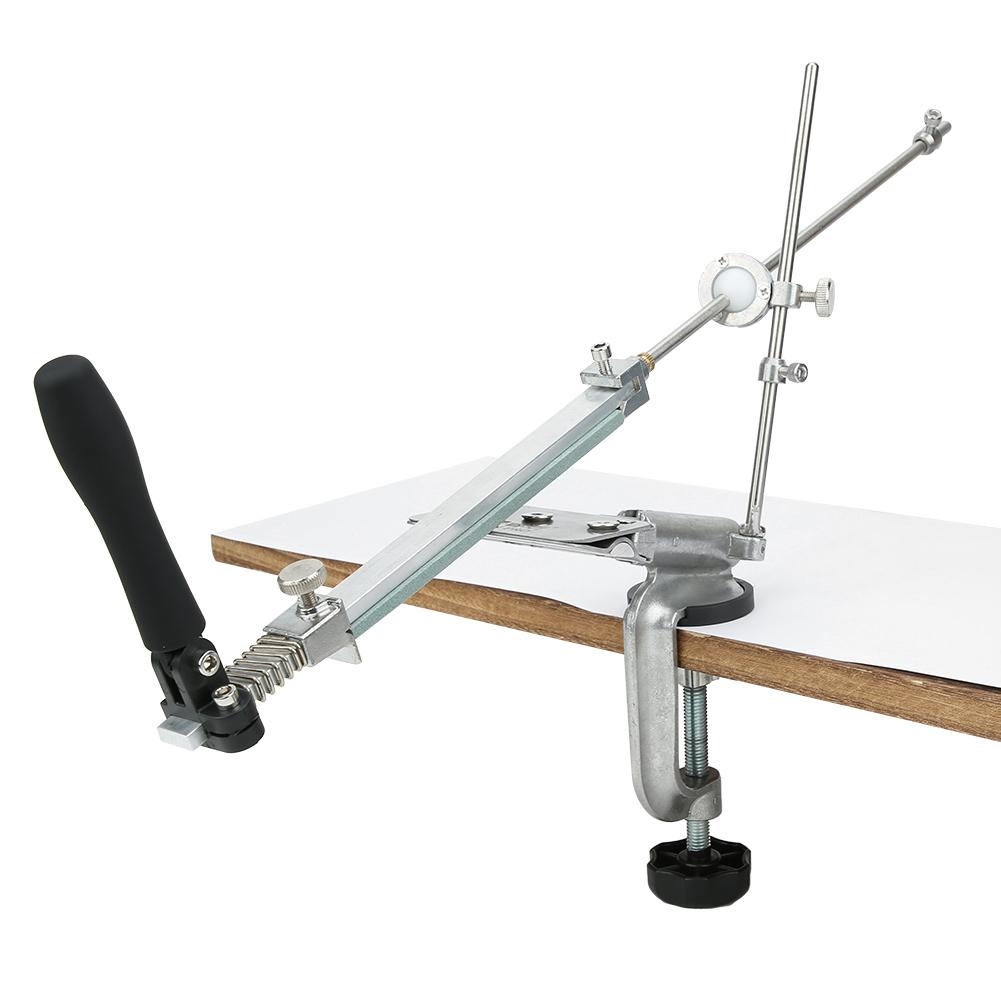 Точилка для ножей с фиксированным углом, двусторонний кронштейн для кухонной точилки с 4 точильными камнями