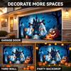 7 x 16ft Halloween Garage Door Cover, Witch Ghost Garage Decoration Outdoor