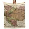 Карта Австро-Венгрии от Rand McNally (1906) Плед Ультрамягкий Фланелевый Флисовый Плед для Всех Сезонов