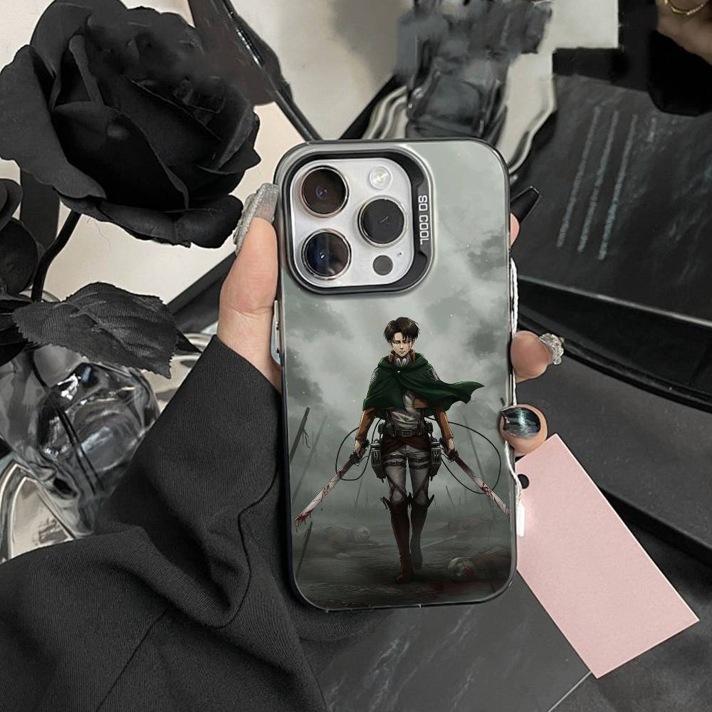 Чехол для телефона Attack On Titan Леви Аккерман Для IPhone 16 17 15 14 12 13 Pro Max Черный Цвет Ударопрочный Чехол