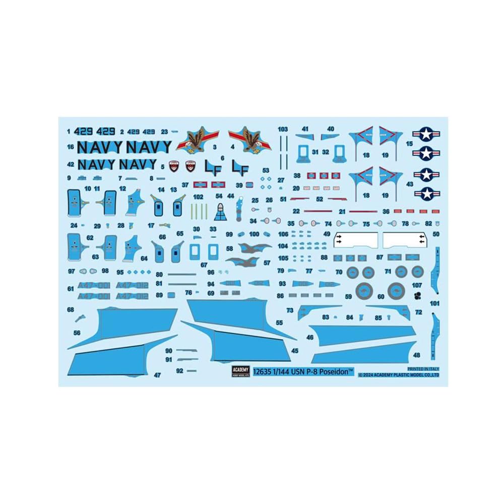 Academy American Poseidon Plastic Model Kit 12635 1/144 P-8 (Airplane)