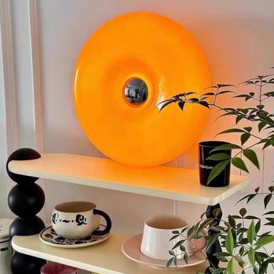 Стеклянный настенный светильник Bauhaus с оранжевым светом и USB-разъемом для гостиной, спальни, кабинета, лестницы, внутренний трехцветный светодиодный светильник