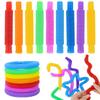 8-32pcs Pop Tubes Sensory Fidget Toys Stress Anxiety Relief Squeeze Toy Toddlers Stretch Tube Kids Birthday Party Favors Gifts