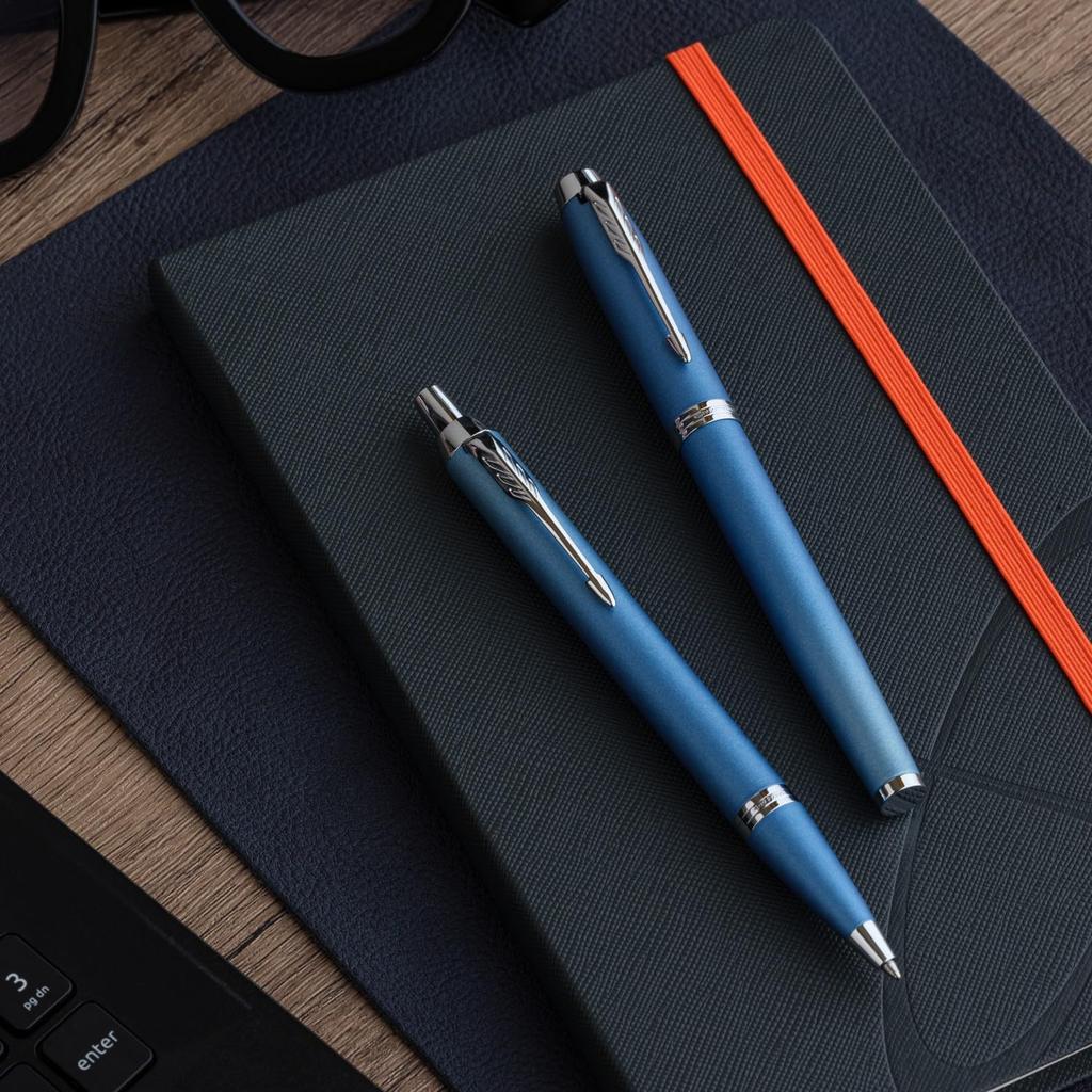 PARKER IM Письменные ритуалы Шариковая ручка Parker IM Синяя Средняя Подарочная Премиум Официальный номер продукта 2203931 Ручка, CT, Перо, На масляной основе, В коробке, Качество,