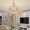 Modern European Crystal Metal Chandelier Luxury Light Classical Lamp Lustre Vintage Luminaire Living Room Dinning Bedroom
