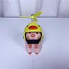 Mini Helmet Piglet Car Ornaments Cute Little Pink Pig With Helmet Propeller Car Decor Road Bike Motorcycle Decoration 2023